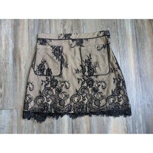 ABERCROMBIE Eyelash Lace A-line Skirt Women's Size 6 Witchy Whimsigoth Pockets